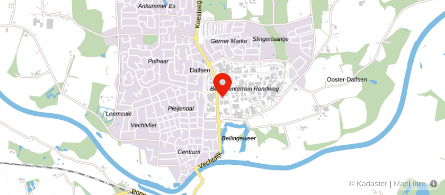 Locatie van Univé Stad en Land Dalfsen