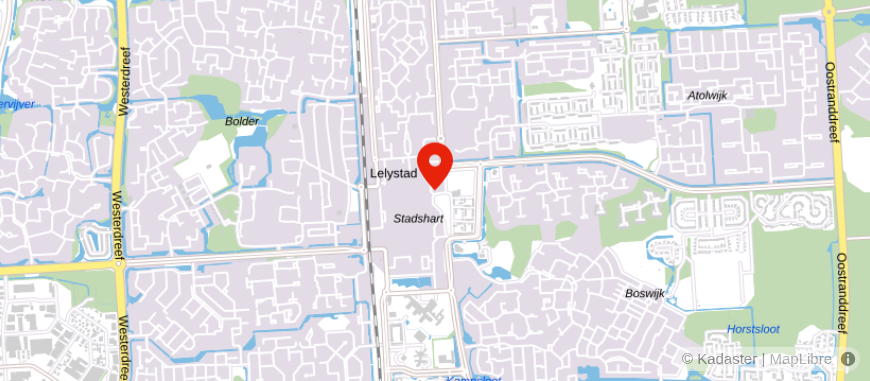 Locatie van VLIEG Makelaars Lelystad