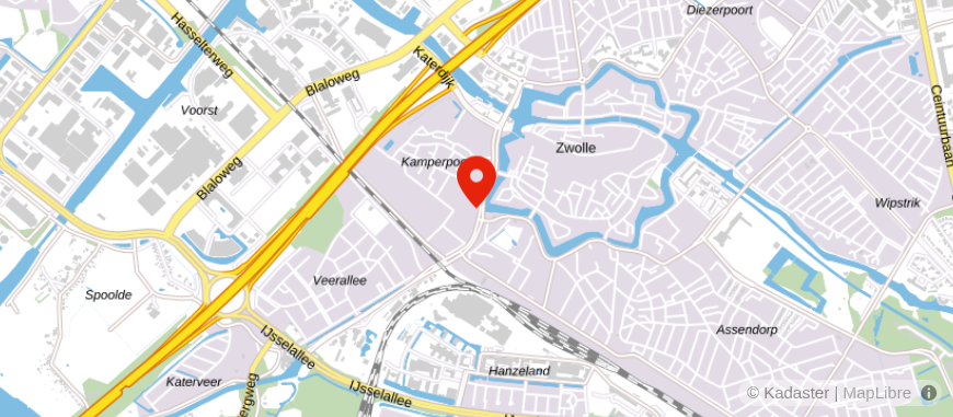 Locatie van Rabobank Zwolle