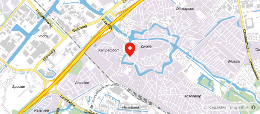 Locatie van Van Bruggen Zwolle