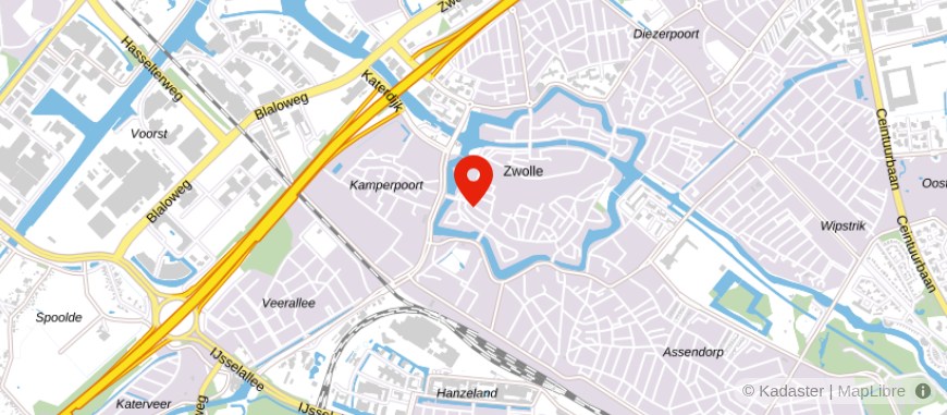 Locatie van Het Notarieel Zwolle