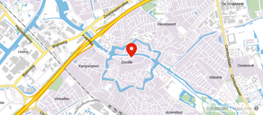Locatie van HypotheekNet Zwolle