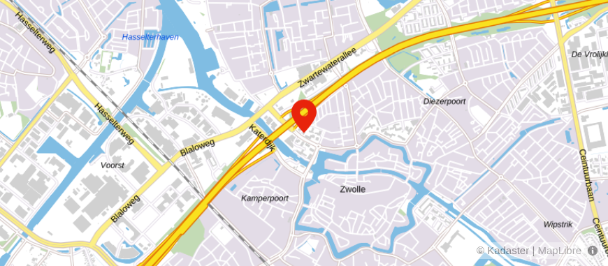 Locatie van Baker Tilly Berk Zwolle
