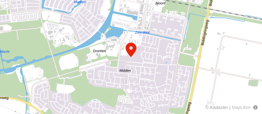 Locatie van Rabobank Dronten