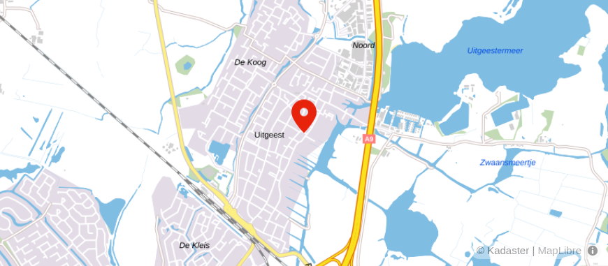 Locatie van Teer Uitgeest