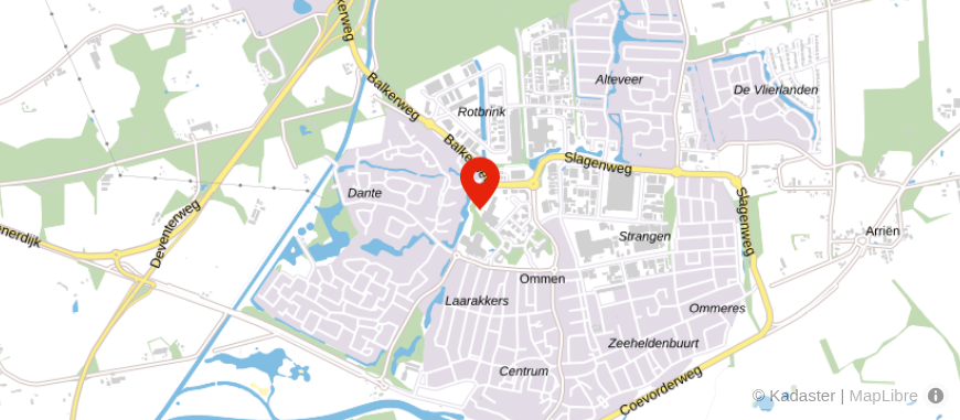 Locatie van KRC Van Elderen Ommen