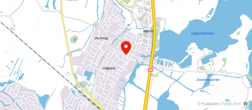 Locatie van Welboren Financieel Advies Uitgeest