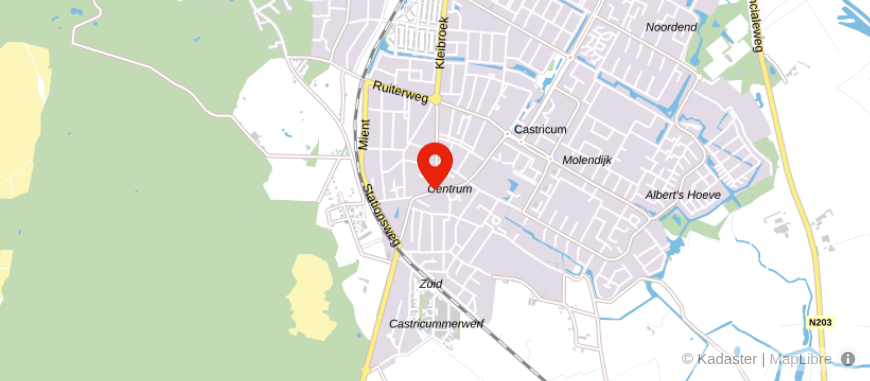 Locatie van Teer Castricum