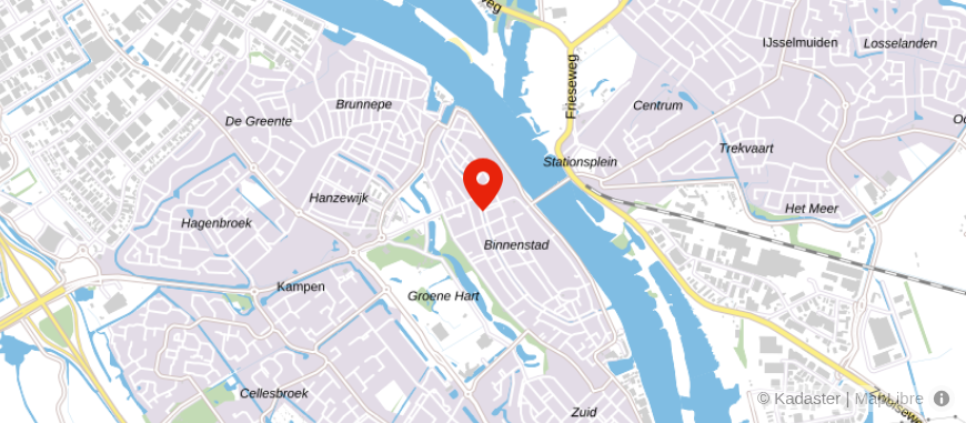 Locatie van BV Makelaars Kampen (eerst Alex Makelaars)
