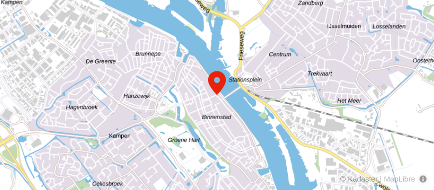 Locatie van Univé Stad en Land Kampen