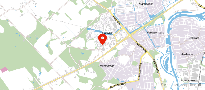 Locatie van Scheidingswijze Hardenberg