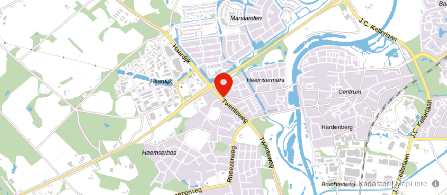 Locatie van aaff Hardenberg