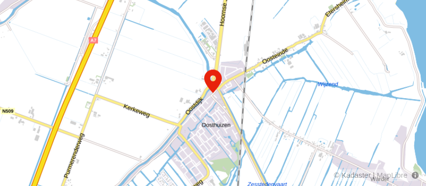 Locatie van Onderlinge Waterland
