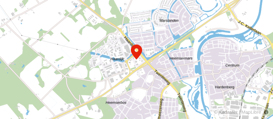Locatie van Vrieling Hardenberg
