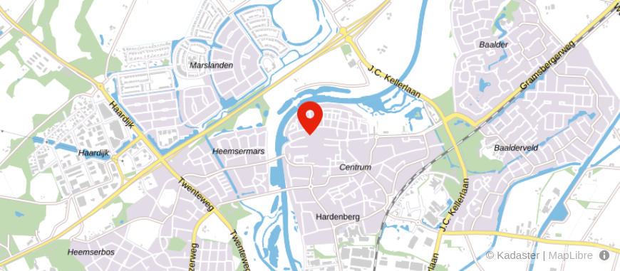 Locatie van ASN Bank Hardenberg