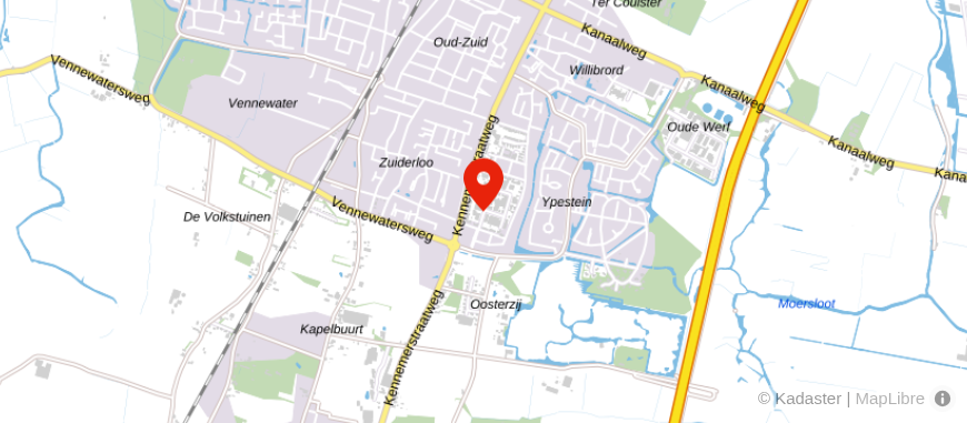 Locatie van Tervoort & Raats Assurantiën