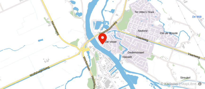 Locatie van Zwartewaterland Assurantiën