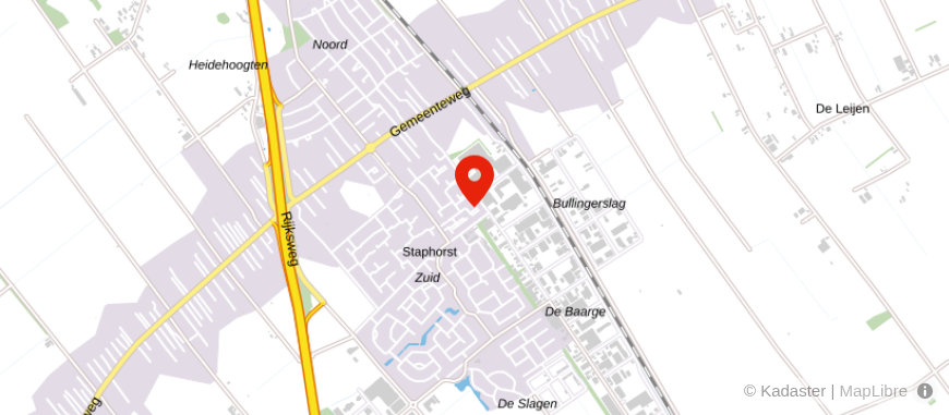 Locatie van Univé Stad en Land Staphorst