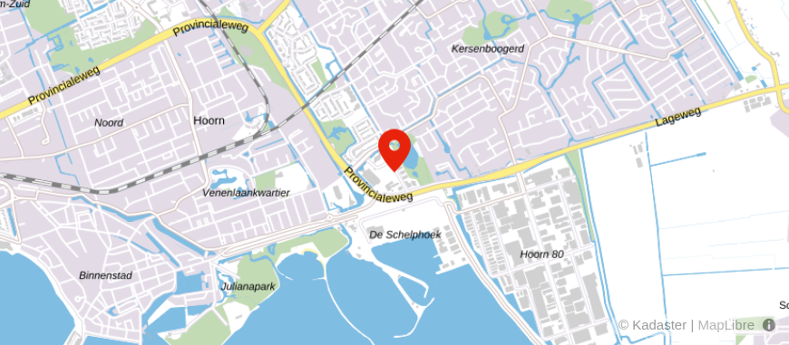 Locatie van TopZeker Hypotheken Hoorn