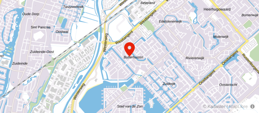 Locatie van Bureau Medium