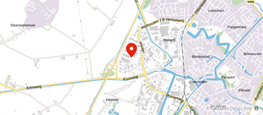 Locatie van De Groot Coevorden