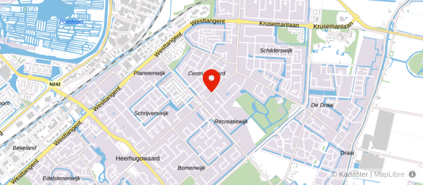 Locatie van Kuijs Reinder Kakes Heerhugowaard