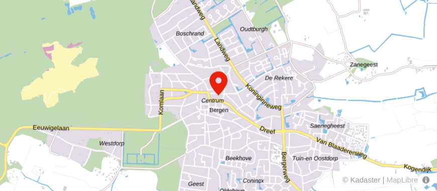 Locatie van VLIEG Makelaars Bergen