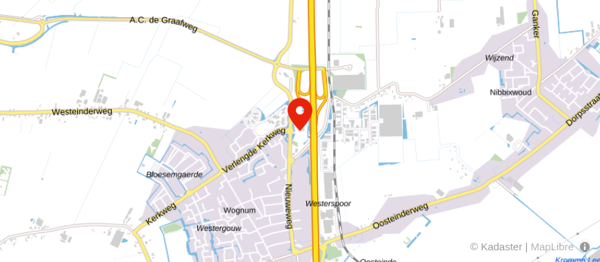 Locatie van Rabobank Wognum