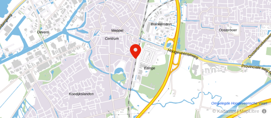 Locatie van De Hypotheker Meppel