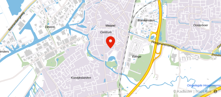 Locatie van Van Bruggen Meppel