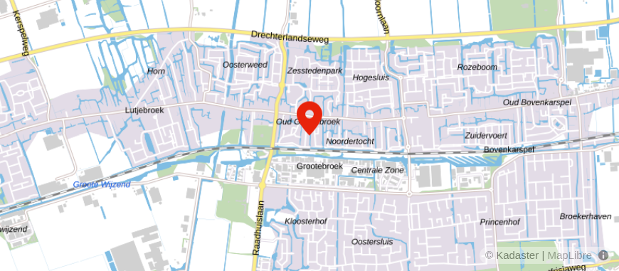 Locatie van Kantoor Van Beek