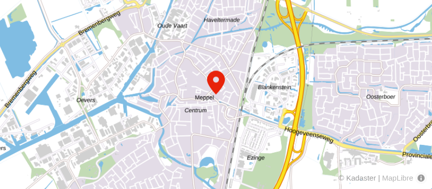 Locatie van ASN Bank Meppel