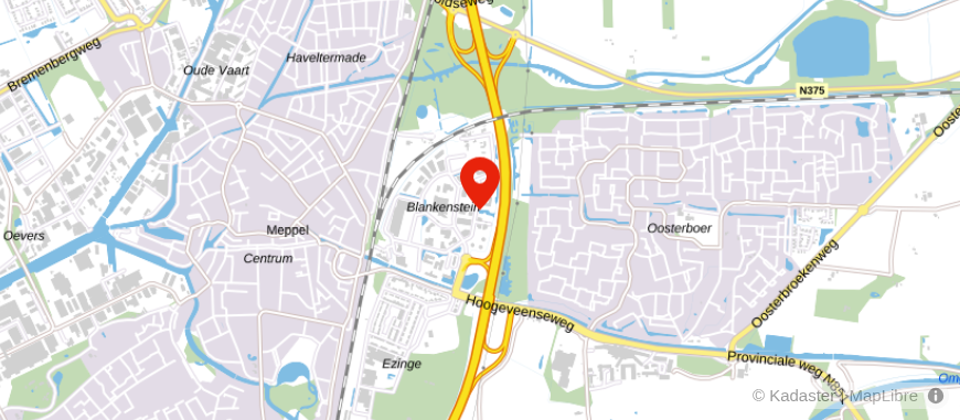 Locatie van Rabobank Meppel