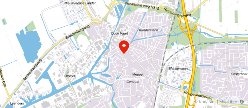 Locatie van Univé Noord-Nederland Meppel
