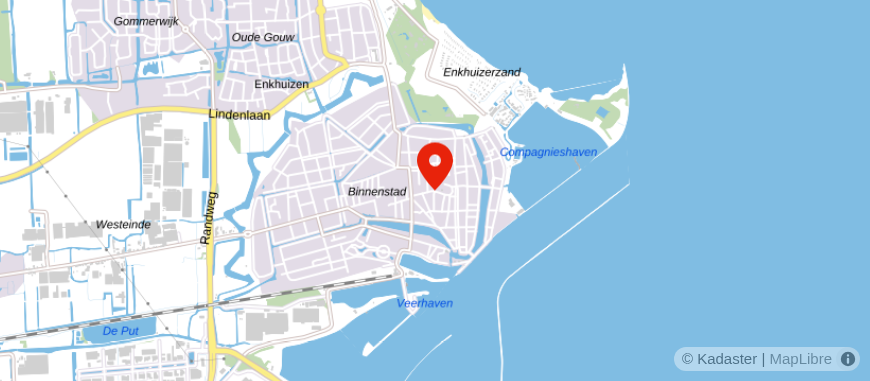 Locatie van Yarden & Heddes Uitvaartzorg Enkhuizen