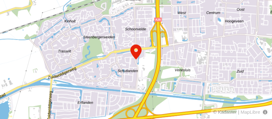 Locatie van aaff Hoogeveen