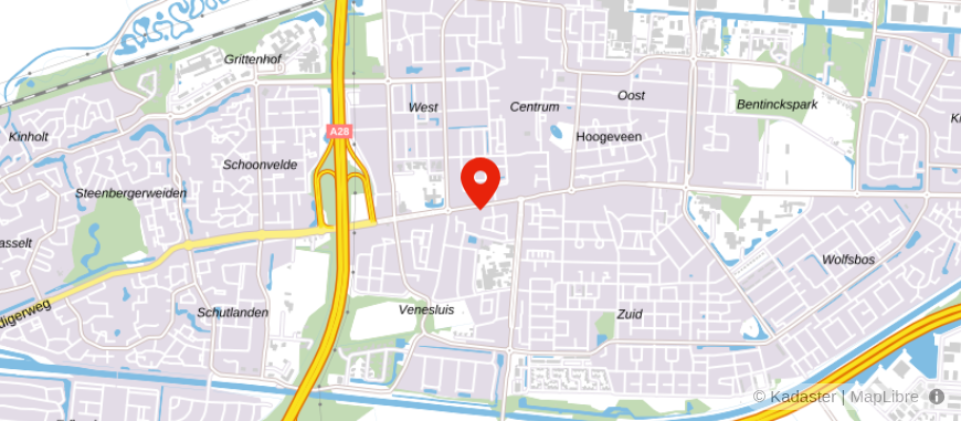 Locatie van De Hypotheker Hoogeveen