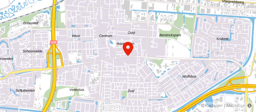 Locatie van GeldXpert Hoogeveen