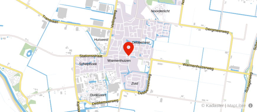 Locatie van Trots! hypotheken Warmenhuizen