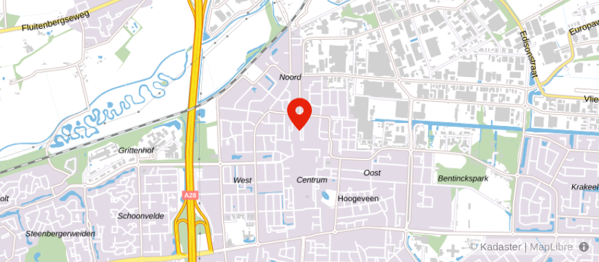 Locatie van Alpina Makelaardij Hoogeveen