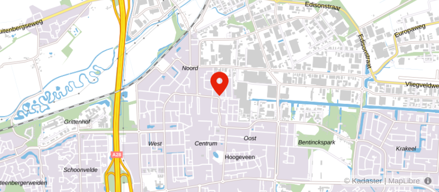 Locatie van iQ Makelaars Hoogeveen