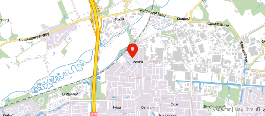 Locatie van Mulderij & Partners Hoogeveen