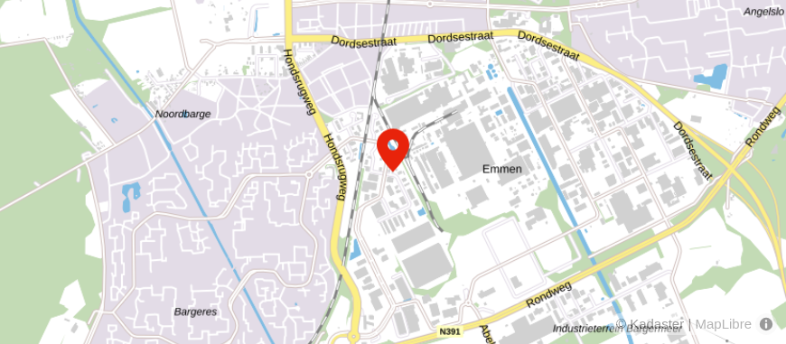 Locatie van Van Bruggen Emmen
