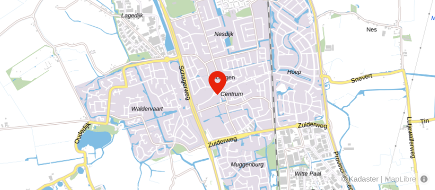 Locatie van SC Bakker Makelaardij