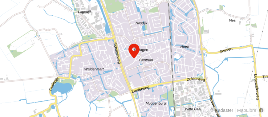 Locatie van Era Makelaardij Schagen