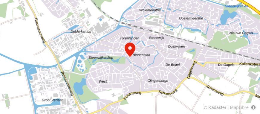 Locatie van Administratie- en Belastingadviesbureau Strijker
