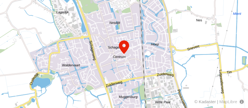 Locatie van ASN Bank Schagen