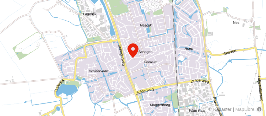 Locatie van VLIEG Financieel Advies Schagen