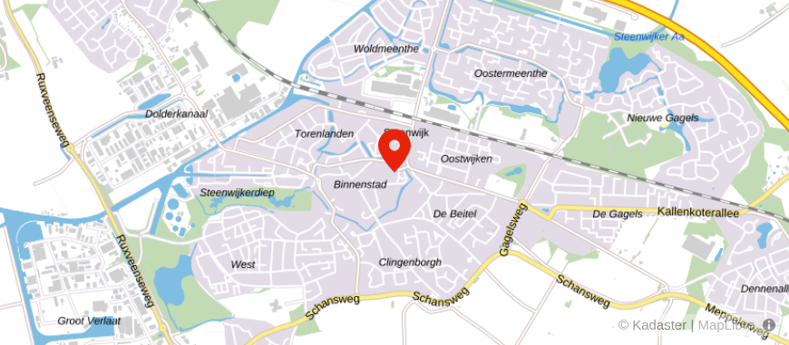 Locatie van Univé Noord-Nederland Steenwijk