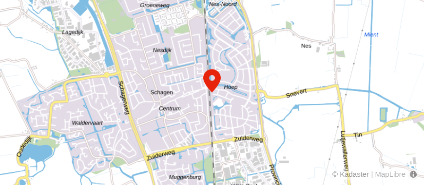 Locatie van Univé Noord-Holland Schagen